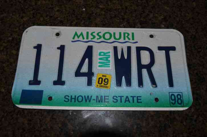 Vintage License Plate 2009 Missouri Show Me State March