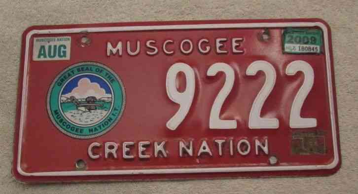 Vintage Oklahoma Muscogee Creek Nation Indian Expired