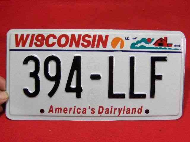 WISCONSIN - DOT DAIRYLAND CAR LICENSE PLATE TAG - NICE